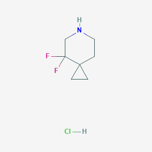 molecular formula C7H12ClF2N B1400752 4,4-二氟-6-氮杂螺[2.5]辛烷盐酸盐 CAS No. 1282532-00-6