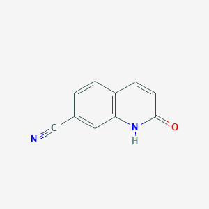 molecular formula C10H6N2O B1400754 2-Oxo-1,2-dihydroquinoline-7-carbonitrile CAS No. 1033747-90-8