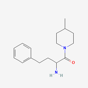 molecular formula C16H24N2O B1400759 1-丁酮，2-氨基-1-(4-甲基-1-哌啶基)-4-苯基- CAS No. 1198054-64-6