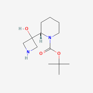 (S)-2-(3-Hydroxyazetidin-3-yl)piperidine-1-carboxylic acid tert-butyl ester
