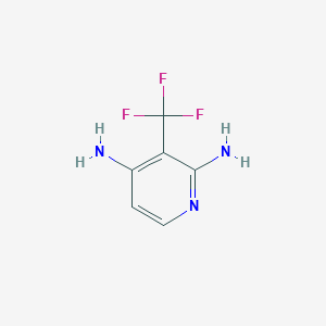 molecular formula C6H6F3N3 B1400763 3-(Trifluoromethyl)pyridine-2,4-diamine CAS No. 1227563-89-4
