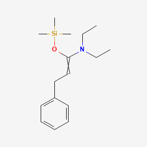 molecular formula C16H27NOSi B14007656 N,N-Diethyl-3-phenyl-1-[(trimethylsilyl)oxy]prop-1-en-1-amine CAS No. 831227-08-8