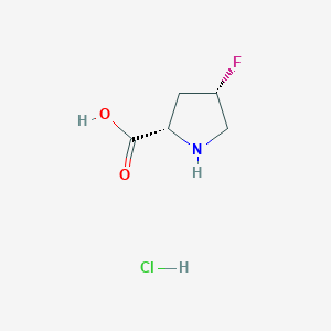 molecular formula C5H9ClFNO2 B1400768 (2S,4S)-4-Fluoropyrrolidine-2-carboxylic acid hydrochloride CAS No. 1001354-51-3