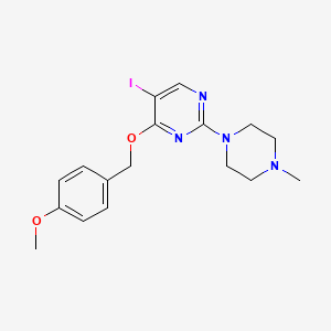 molecular formula C17H21IN4O2 B1400771 5-Iodo-4-(4-methoxybenzyloxy)-2-(4-methylpiperazin-1-yl)pyrimidine CAS No. 1268273-94-4