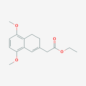 molecular formula C16H20O4 B14007710 Ethyl (5,8-dimethoxy-3,4-dihydronaphthalen-2-yl)acetate CAS No. 63625-96-7
