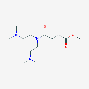 molecular formula C13H27N3O3 B14007755 Methyl 4-{bis[2-(dimethylamino)ethyl]amino}-4-oxobutanoate CAS No. 5441-22-5