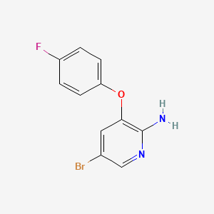 5-Bromo-3-(4-fluorophenoxy)pyridin-2-amine