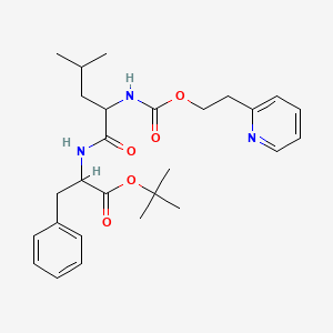 molecular formula C27H37N3O5 B14007858 tert-Butyl N-{[2-(pyridin-2-yl)ethoxy]carbonyl}leucylphenylalaninate CAS No. 87325-31-3
