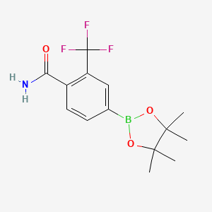 4-(4,4,5,5-Tetramethyl-1,3,2-dioxaborolan-2-yl)-2-(trifluoromethyl)benzamide