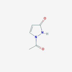 molecular formula C5H6N2O2 B1400793 1-Acetyl-1H-pyrazol-3(2H)-one CAS No. 852471-15-9