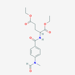 molecular formula C18H24N2O6 B14008042 Diethyl n-{4-[formyl(methyl)amino]benzoyl}glutamate CAS No. 51865-67-9