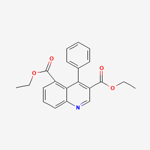 molecular formula C21H19NO4 B14008088 Diethyl 4-phenylquinoline-3,5-dicarboxylate CAS No. 5431-66-3