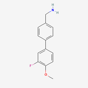 [4-(3-Fluoro-4-methoxyphenyl)phenyl]methanamine