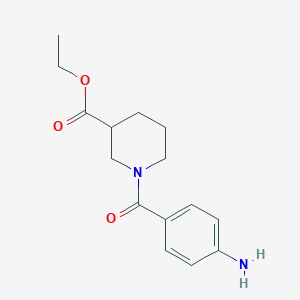 molecular formula C15H20N2O3 B1400824 Ethyl 1-(4-aminobenzoyl)piperidine-3-carboxylate CAS No. 1307909-16-5