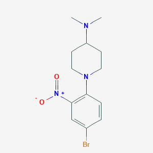 1-(4-bromo-2-nitrophenyl)-N,N-dimethylpiperidin-4-amine