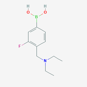 molecular formula C11H17BFNO2 B1400836 4-((Diethylamino)methyl)-3-fluorophenylboronic acid CAS No. 1333121-78-0