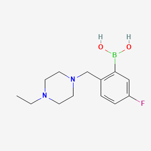 molecular formula C13H20BFN2O2 B1400837 (2-((4-Ethylpiperazin-1-yl)methyl)-5-fluorophenyl)boronic acid CAS No. 1312765-78-8