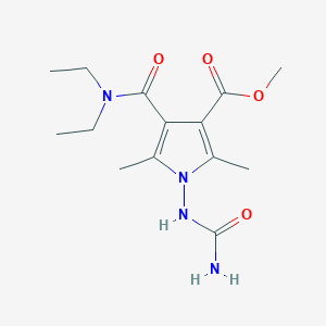 molecular formula C14H22N4O4 B14008373 Methyl 1-(carbamoylamino)-4-(diethylcarbamoyl)-2,5-dimethylpyrrole-3-carboxylate CAS No. 94126-58-6