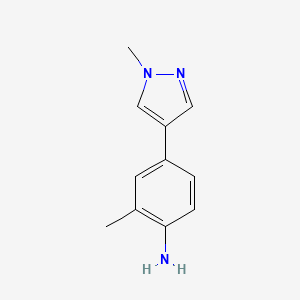 B1400843 2-methyl-4-(1-methyl-1H-pyrazol-4-yl)aniline CAS No. 1182990-80-2