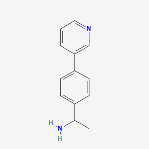 molecular formula C13H14N2 B1400846 1-[4-(Pyridin-3-yl)phenyl]ethan-1-amine CAS No. 885468-60-0