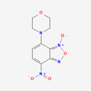 molecular formula C10H10N4O5 B14008515 Benzofurazan, 4-(4-morpholinyl)-7-nitro-, 3-oxide CAS No. 18378-05-7