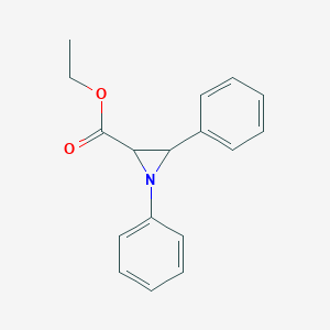 molecular formula C17H17NO2 B14008611 Ethyl 1,3-diphenylaziridine-2-carboxylate CAS No. 49790-76-3