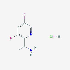 molecular formula C7H9ClF2N2 B1400878 1-(3,5-Difluoropyridin-2-yl)ethanamine hydrochloride CAS No. 1065267-25-5