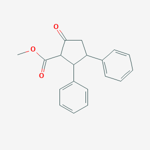 molecular formula C19H18O3 B14008839 Methyl 5-oxo-2,3-diphenylcyclopentanecarboxylate CAS No. 10498-83-6