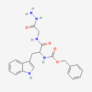 molecular formula C21H23N5O4 B14008849 benzyl N-[1-[(2-hydrazinyl-2-oxoethyl)amino]-3-(1H-indol-3-yl)-1-oxopropan-2-yl]carbamate CAS No. 51186-67-5