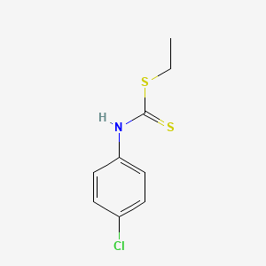molecular formula C9H10ClNS2 B14009041 ethyl N-(4-chlorophenyl)carbamodithioate CAS No. 709-88-6