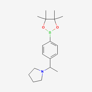 1-(1-(4-(4,4,5,5-Tetramethyl-1,3,2-dioxaborolan-2-yl)phenyl)ethyl)pyrrolidine