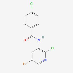 molecular formula C12H7BrCl2N2O B14009184 N1-(5-bromo-2-chloro-3-pyridyl)-4-chlorobenzamide 