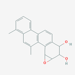 molecular formula C20H18O3 B140092 1,2-Dihydroxy-5,7-dimethyl-3,4-epoxy-1,2,3,4-tetrahydrochrysene CAS No. 139627-44-4