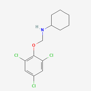 molecular formula C13H16Cl3NO B14009235 n-[(2,4,6-Trichlorophenoxy)methyl]cyclohexanamine CAS No. 6631-88-5