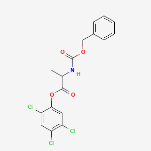 molecular formula C17H14Cl3NO4 B14009236 2,4,5-Trichlorophenyl n-[(benzyloxy)carbonyl]alaninate CAS No. 7536-54-1