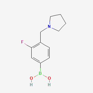 (3-Fluoro-4-(pyrrolidin-1-ylmethyl)phenyl)boronic acid
