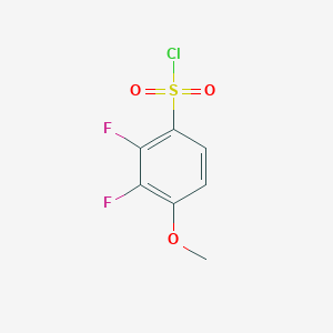 molecular formula C7H5ClF2O3S B1400937 2,3-Difluoro-4-methoxybenzenesulfonyl chloride CAS No. 1341660-99-8