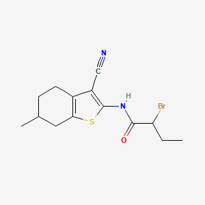 2-Bromo-N-(3-cyano-6-methyl-4,5,6,7-tetrahydro-1-benzothien-2-yl)butanamide