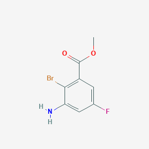 molecular formula C8H7BrFNO2 B1400951 Methyl 3-amino-2-bromo-5-fluorobenzoate CAS No. 1342063-52-8