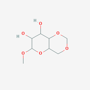 molecular formula C8H14O6 B14009515 4-Methoxy-5,8,10-trioxabicyclo[4.4.0]decane-2,3-diol CAS No. 50256-51-4