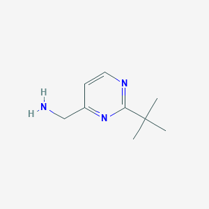molecular formula C9H15N3 B1400954 (2-Tert-butylpyrimidin-4-YL)methanamine CAS No. 944901-97-7