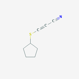 molecular formula C8H9NS B140096 3-Cyclopentylsulfanylprop-2-ynenitrile CAS No. 137198-81-3