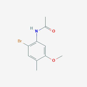 molecular formula C10H12BrNO2 B14009762 Acetamide, N-(2-bromo-5-methoxy-4-methylphenyl)- 