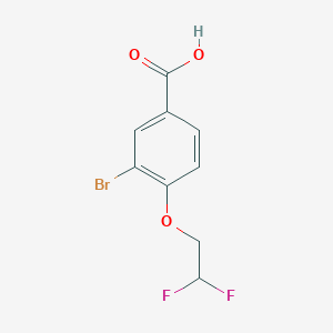 molecular formula C9H7BrF2O3 B1400980 3-Bromo-4-(2,2-difluoroethoxy)benzoic acid CAS No. 1339780-72-1
