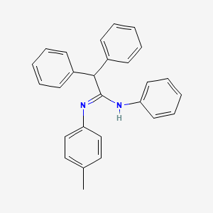 molecular formula C27H24N2 B14009801 N'-(4-methylphenyl)-N,2,2-triphenylethanimidamide CAS No. 4172-74-1