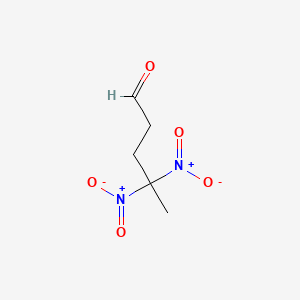 molecular formula C5H8N2O5 B14009839 4,4-Dinitropentanal CAS No. 5437-68-3