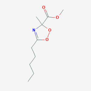 molecular formula C10H17NO4 B14009865 Methyl 3-methyl-5-pentyl-3H-1,2,4-dioxazole-3-carboxylate CAS No. 64686-57-3