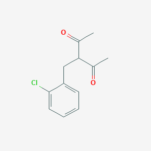 molecular formula C12H13ClO2 B14009881 3-(2-Chlorobenzyl)pentane-2,4-dione CAS No. 91393-60-1
