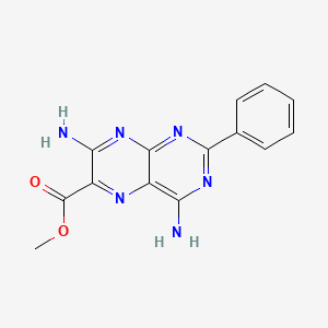 molecular formula C14H12N6O2 B14009888 Methyl 4,7-diamino-2-phenylpteridine-6-carboxylate CAS No. 19148-20-0