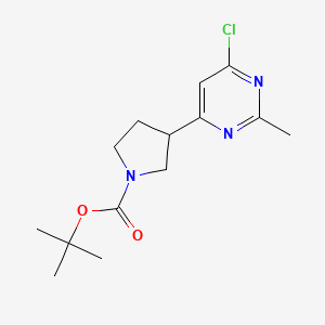 Tert-butyl 3-(6-chloro-2-methylpyrimidin-4-yl)pyrrolidine-1-carboxylate